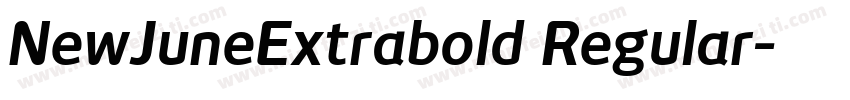 NewJuneExtrabold Regular字体转换